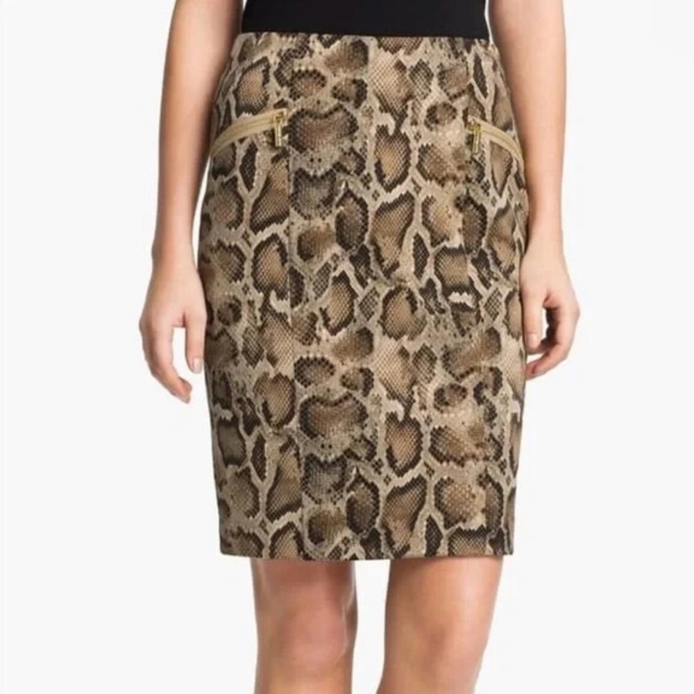 MICHAEL KORS Snakeskin Print Skirt Size 12P